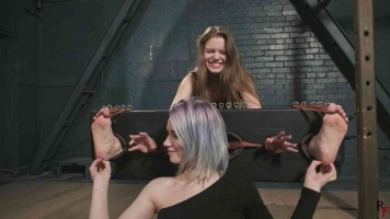 RF Astrid the Tickler and Leya the Ticklee Part 2 – Barefoot Tickling in Single